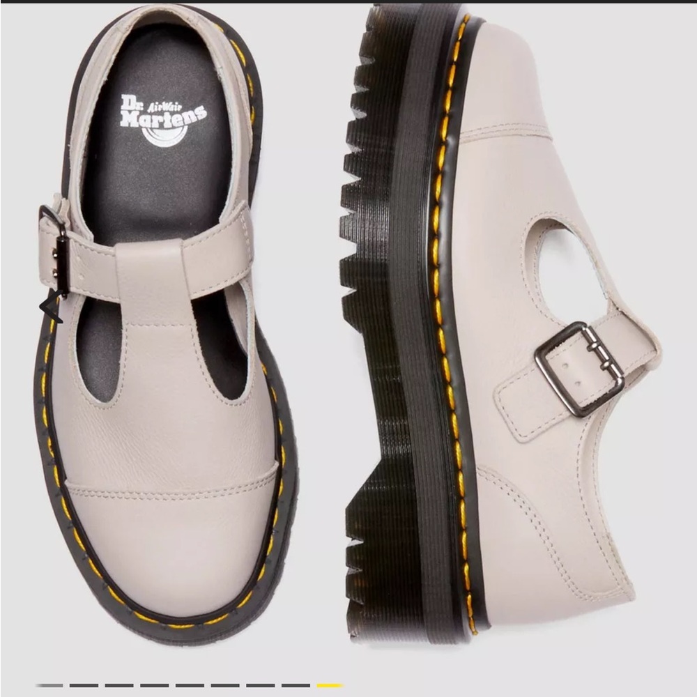 Dr.Martens Pisa Leather Platform MaryJane Shoes